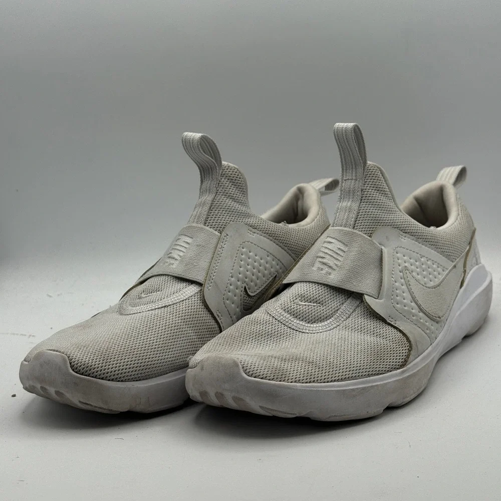 Nike Flex Plus Slip On Running Shoes Light Grey‎ White DJ1001-001 Mens 10